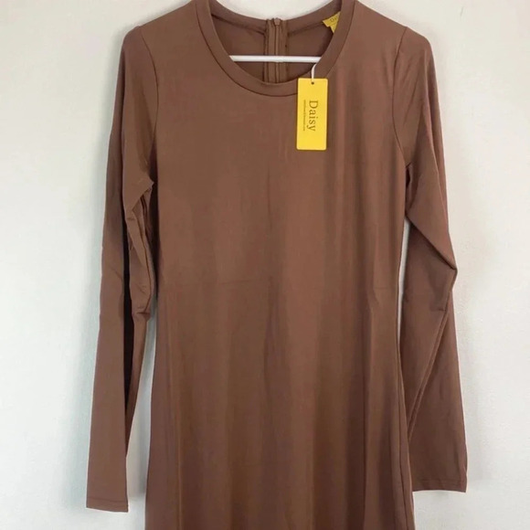 Adult Basic Long Sleeve Bodysuit Unitard Mocha Gym Yoga Workout One-Piece Dance - Picture 2 of 8